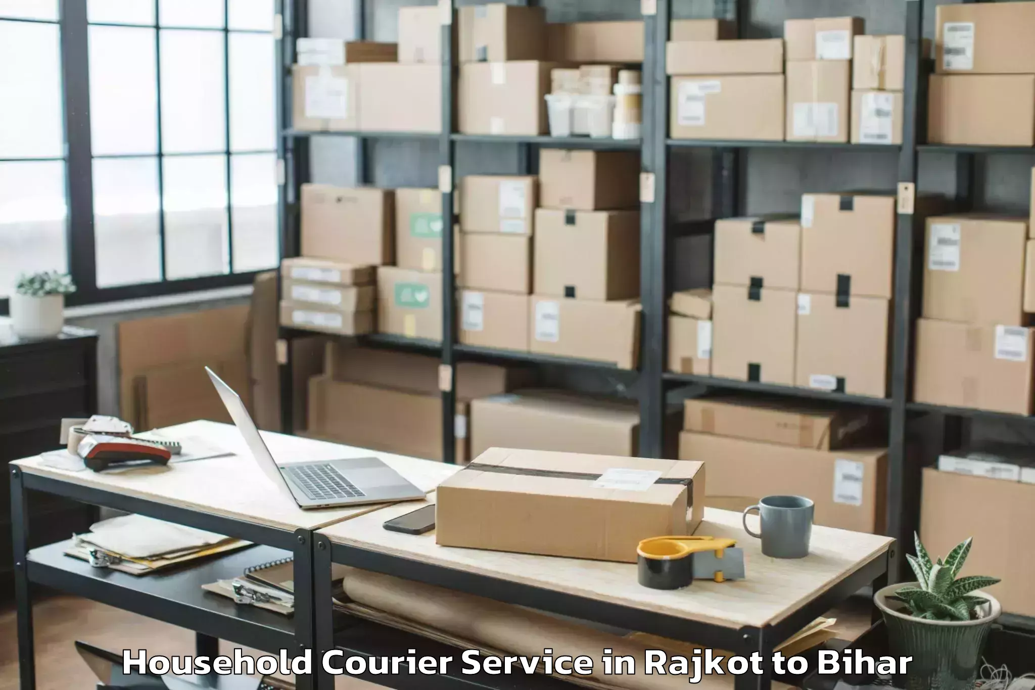 Book Rajkot to Jamui Household Courier